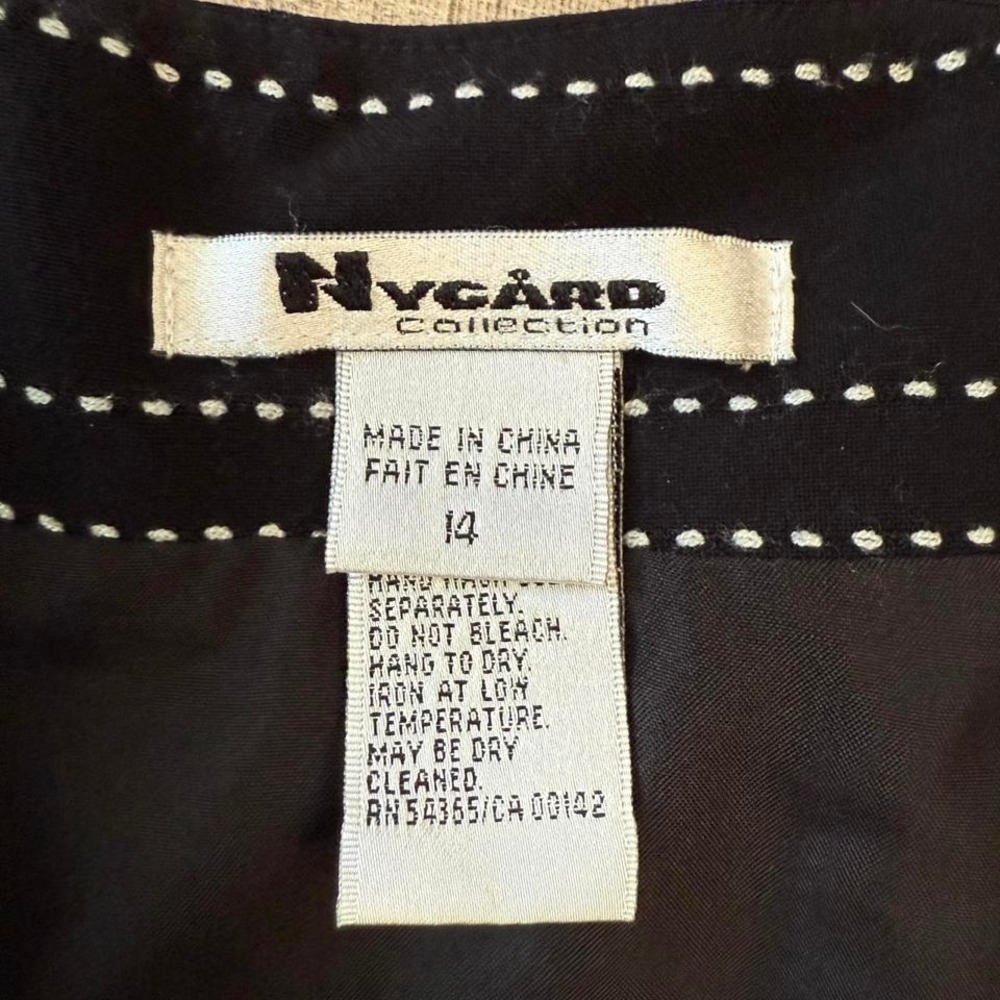 Nygård Collection black chevron stripe skirt (14) - Picture 3 of 6